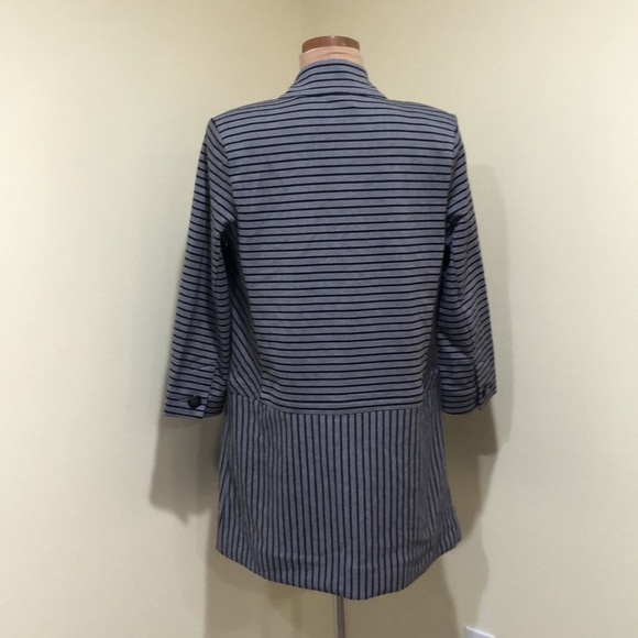 CAbi Car Coat Size Small Dappled  Striped Navy Blue - Picture 6 of 12